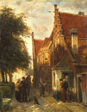 Outside the house